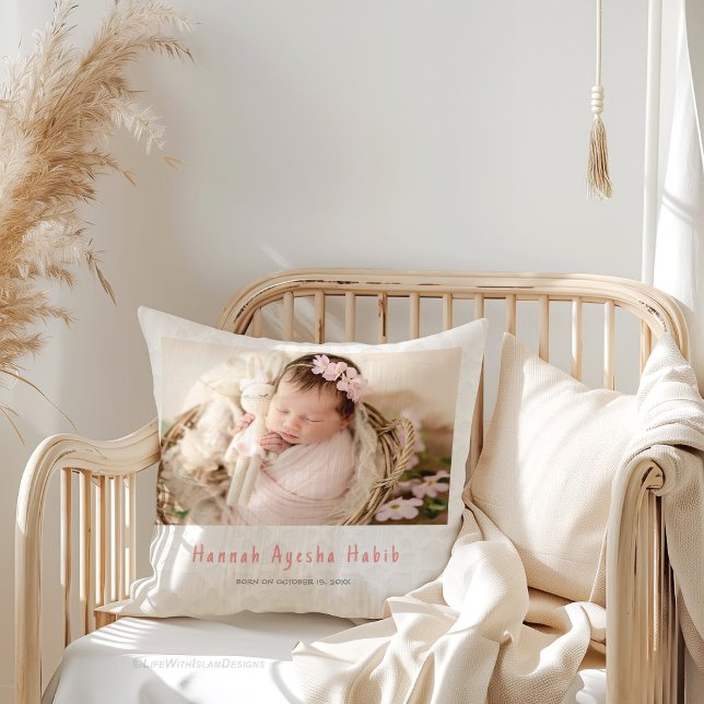 Coussin Photo de Nœud Rose (Créateur téléchargé)