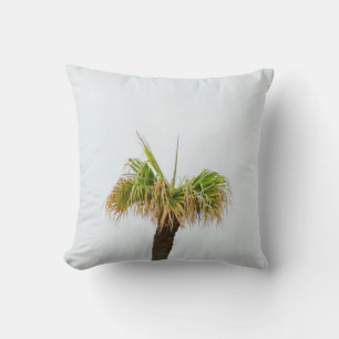 Coussin Photo de palmier brun et vert
