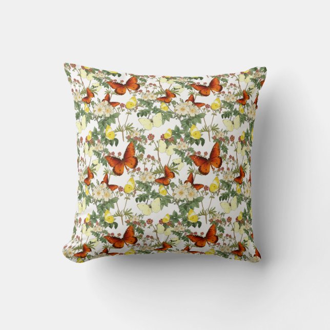 Coussin Photo de patrimoine de la fleur d'Apple et des pap (Recto)