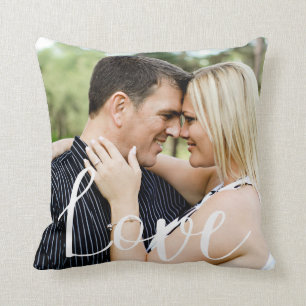 Coussin Photo de recouvrement de calligraphie d'amour