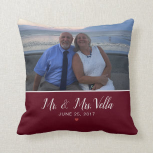 Coussin Photo de souvenir de mariage