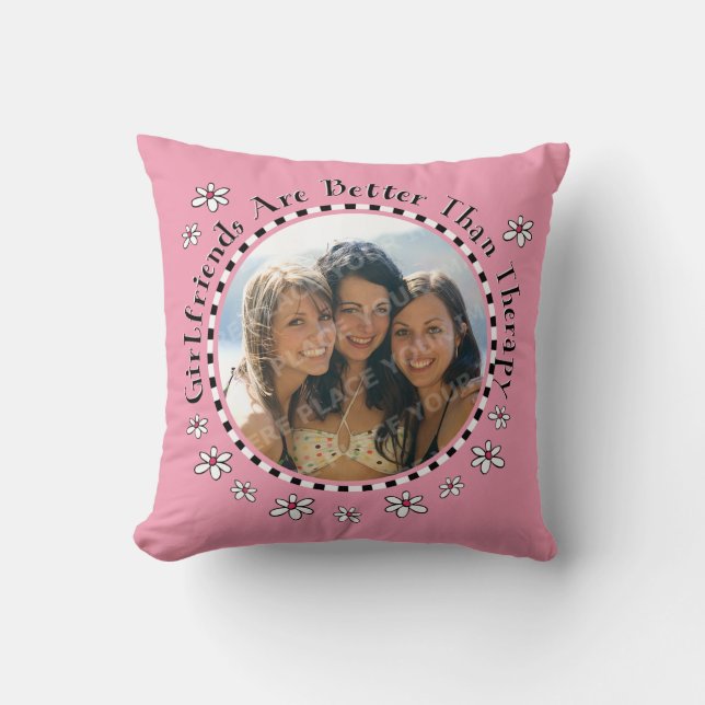 Coussin Photo de thérapie de petite amie (Recto)