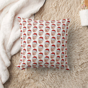 Coussin Photo de visage de bébé personnalisé Noël du Père 