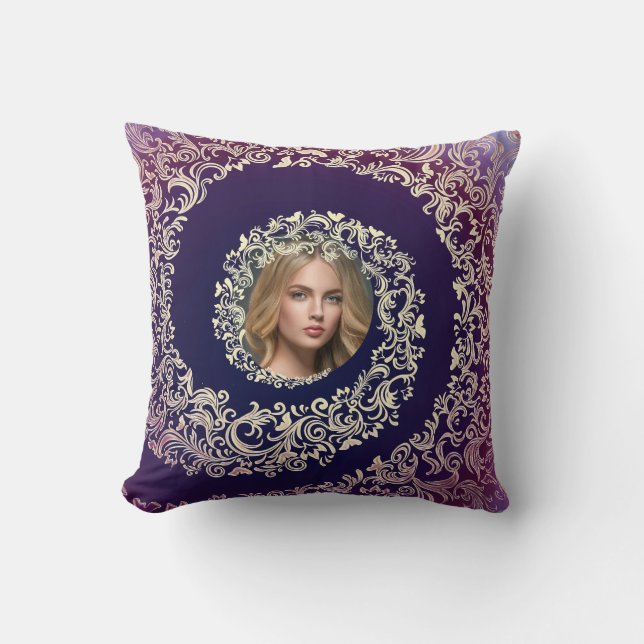 Coussin Photo décorative violette (Recto)