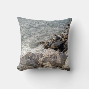 Coussin Photo du rivage océanique rocheux Meilleur Papa Gr
