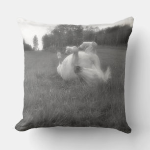 Coussin Photo équine d'un amateur de chevaux sur un ranch 