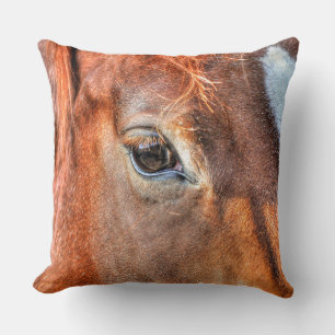 Coussin Photo équine d'un amateur de chevaux sur un ranch 