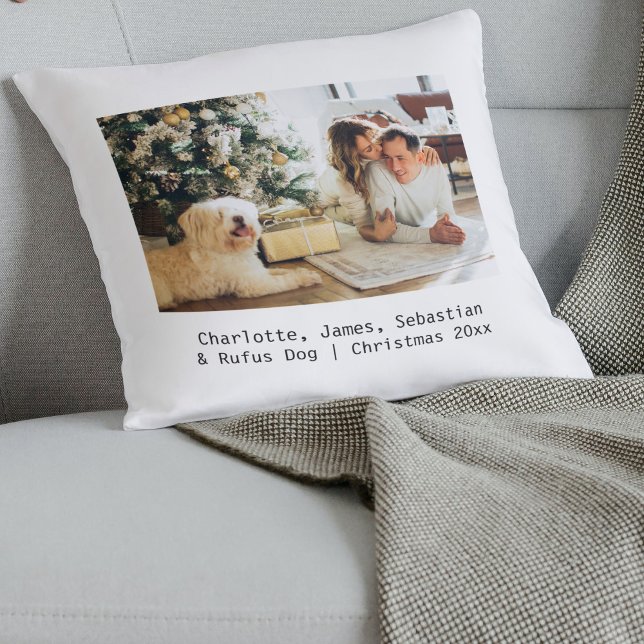 Coussin Photo et texte personnalisés (Créateur téléchargé)