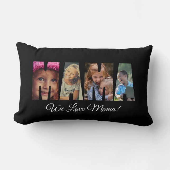 Coussin photo MAMA Ajouter des images Noms Texte s (Recto)