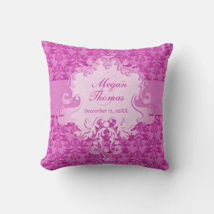 Coussin photo mariage de Damask mauve