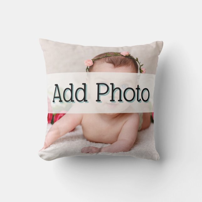Coussin Photo mignonne Nouveau bébé photo (Recto)