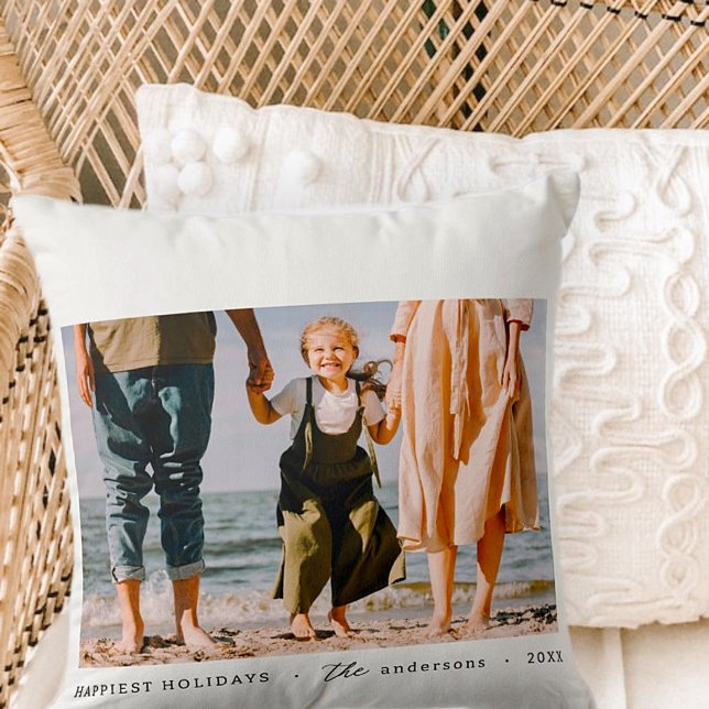 Coussin Photo minimaliste moderne simple personnalisée (Créateur téléchargé)