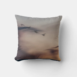 Coussin photo oiseaux abstraite