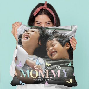 Coussin Photo papillon maman