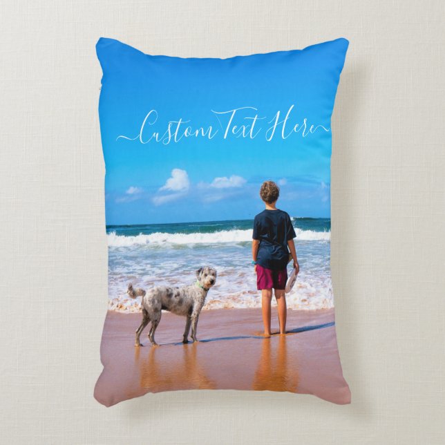 Coussin photo personnalisé avec vos photos et votr (Devant(Vertical))