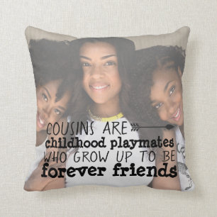 Coussin photo personnalisé Cousin