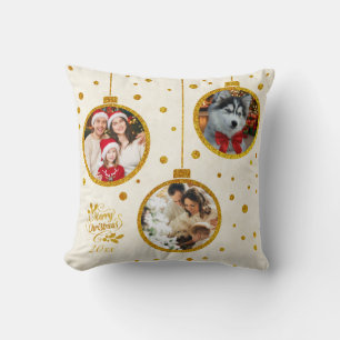 Coussin Photo personnalisé - Décoration de Noël de famille