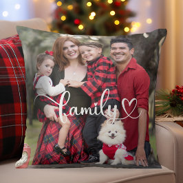 Coussin Photo personnalisée avec superposition de script d