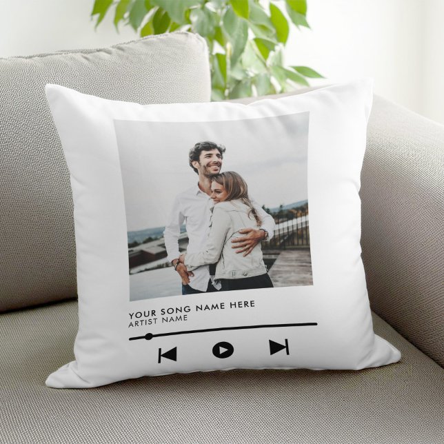 Coussin Photo personnalisée Couple Chanson d'amour (Créateur téléchargé)