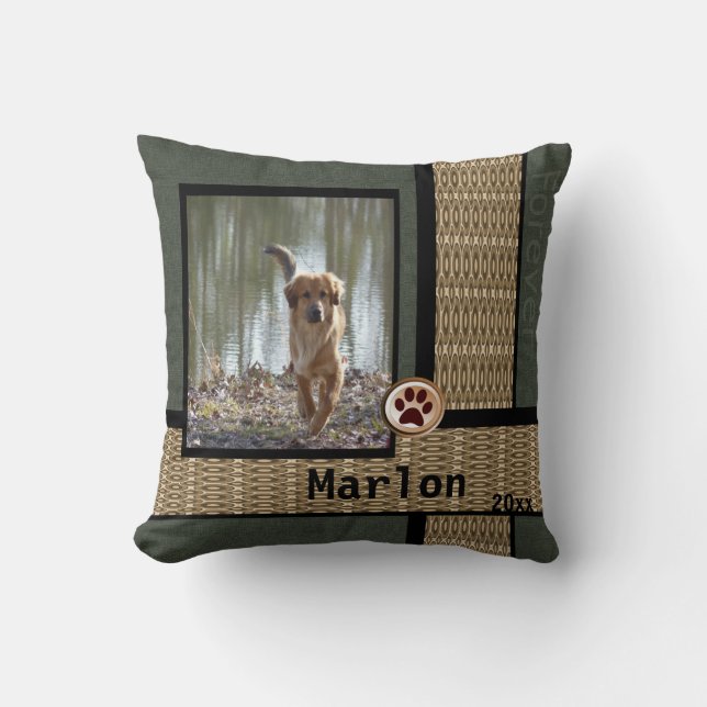 Coussin Photo personnalisée de chien (Recto)