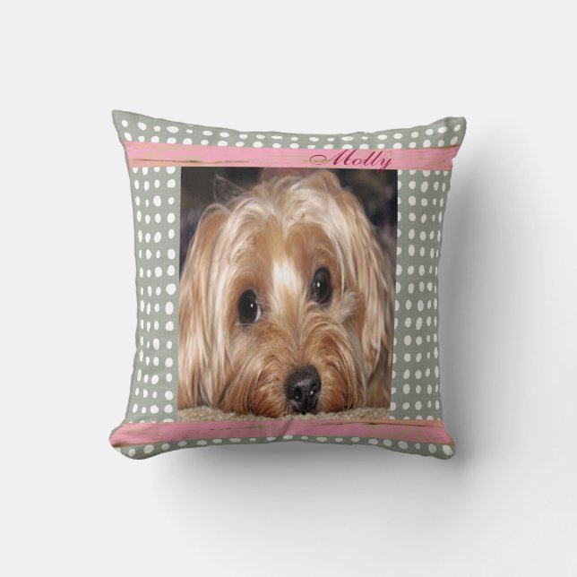 Coussin Photo personnalisée de chien (Recto)