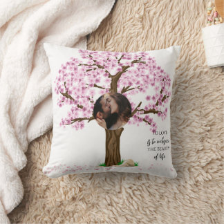 Coussin Photo personnalisée de couple mignon