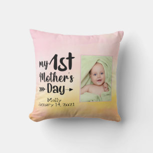 Coussin Photo personnalisée de ma première fête des mères