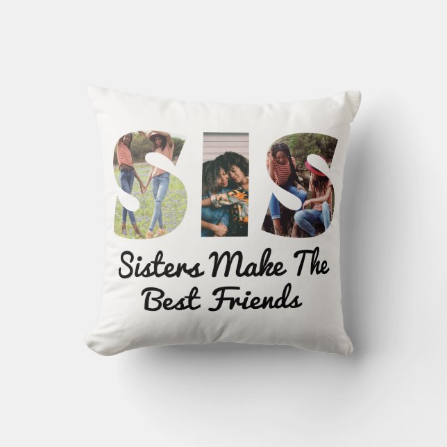 Coussin Photo personnalisée des soeurs SIS (Recto)