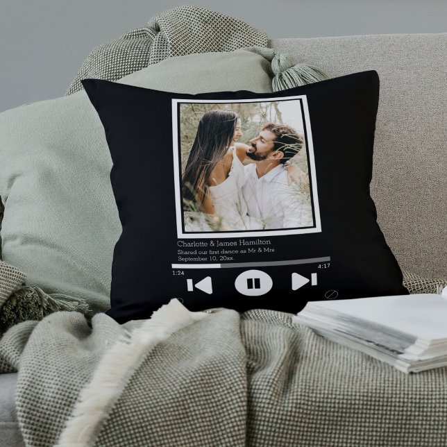 Coussin Photo Personnalisée du Lecteur de musique (Créateur téléchargé)