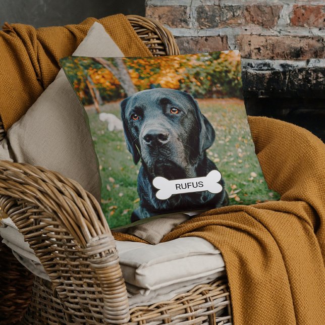 Coussin Photo Personnalisée Et Texte Personnalisé Chien De (Créateur téléchargé)