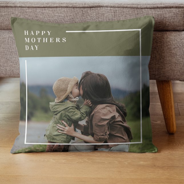 Coussin Photo personnalisée Fête des mères Cadeau (Créateur téléchargé)