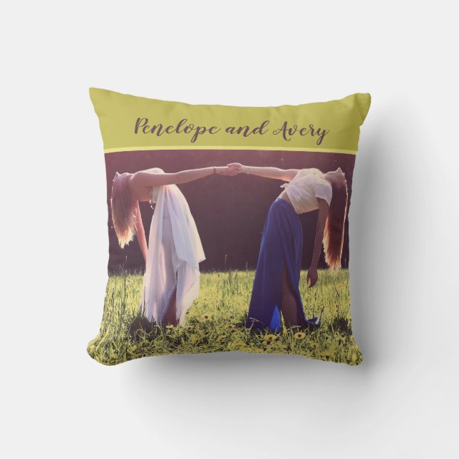 Coussin Photo personnalisée Meilleurs amis pour toujours (Recto)