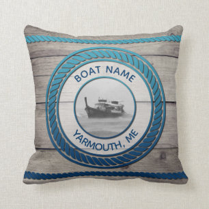 Coussin Photo Personnalisée Pilote de Ancre nautique