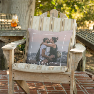 Coussin Photo personnalisée Texte de la citation simple d'