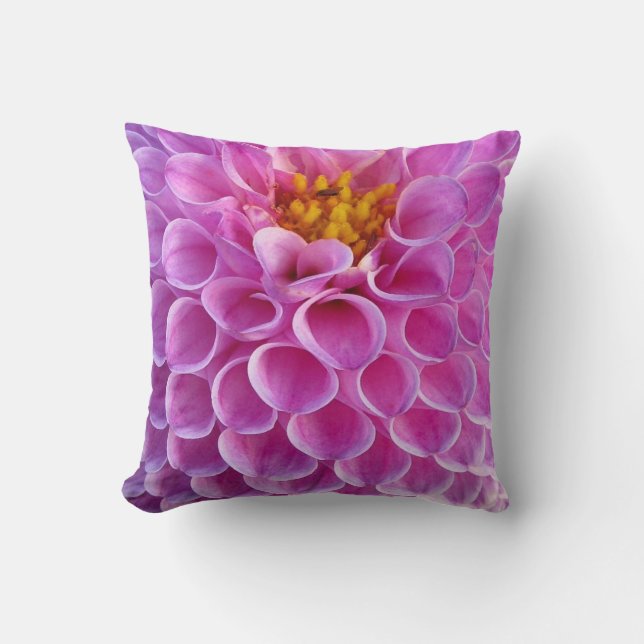 Coussin Photo rose de fleur de dahlia (Recto)
