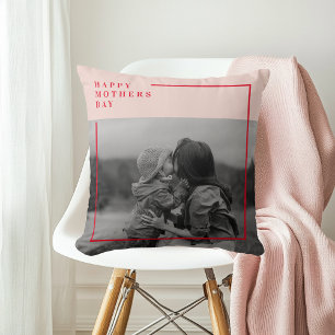 Coussin Photo rose et rouge Cadeau de la fête des mères