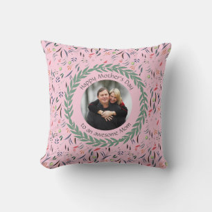 Coussin Photo rose Floral MOM