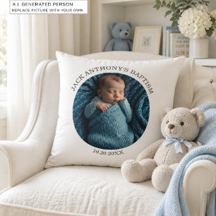 Coussin Photo spécial baptême de garçon