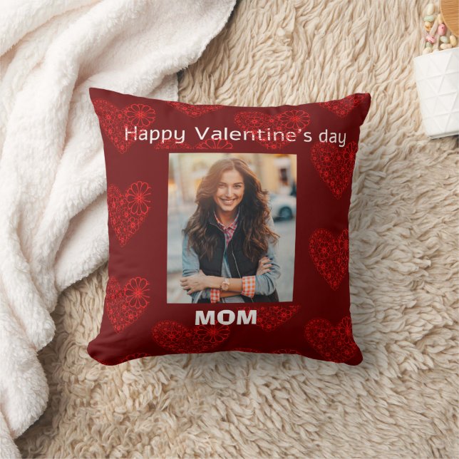Coussin Photo sur mesure la fête de maman valentine (Couverture)