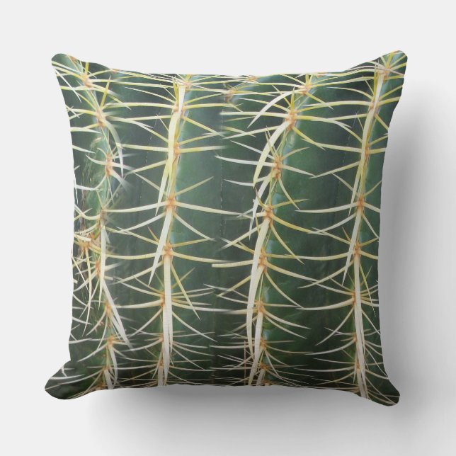 Coussin Photo verte tropicale de cactus de sphère (Recto)