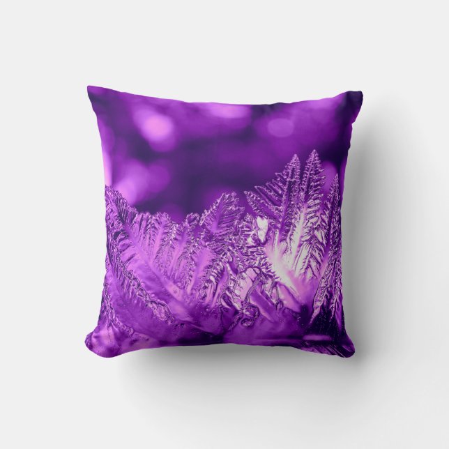 Coussin Photographie de glace violette (Recto)