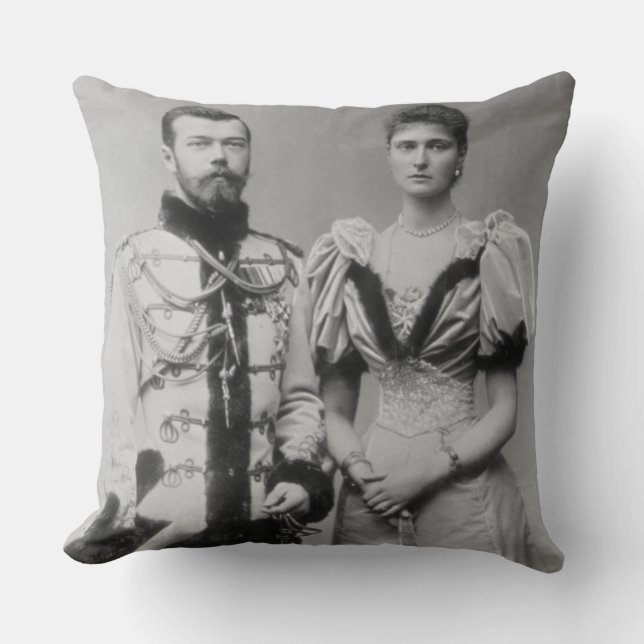 Coussin Photographie de portrait de tsar Nicholas II (Recto)