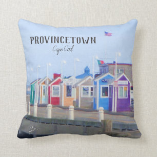 Coussin Photographie de promenade de Provincetown Cape Cod