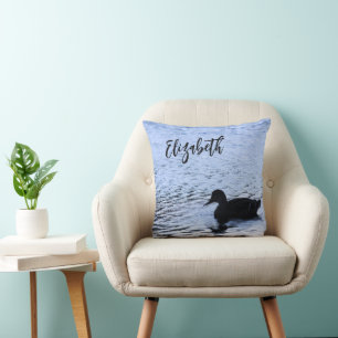 Coussin Photographie de rides d'eau du lac de la faune de 