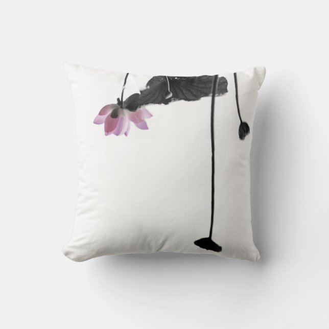 Coussin Photographie de zen de Lotus d'été (Recto)
