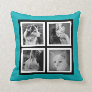Coussin Photos à double face 7 avec initiales monogrammes