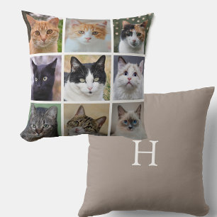 Coussin Photos de chats modernes personnalisables sur fond