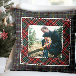 Coussin Photos de famille rustique moderne mixte