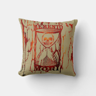 Coussin Phrase latin - Saisir Le Jour - Crâne Memento Mori