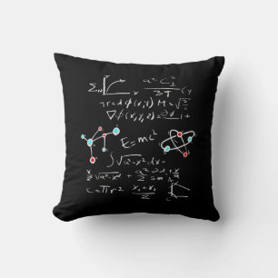 Coussin Physique Math Formule Enseignant Atomes et Mol